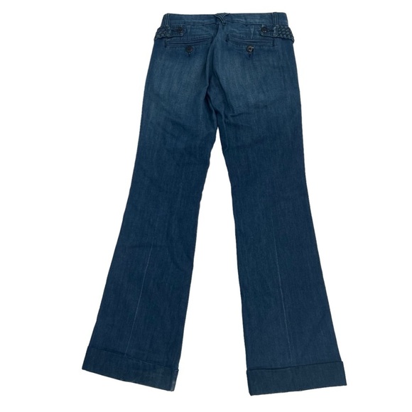 Meli Melo Wide Leg Cuffed Frayed Hem Denim Jeans Size 25 Women's - Picture 3 of 6